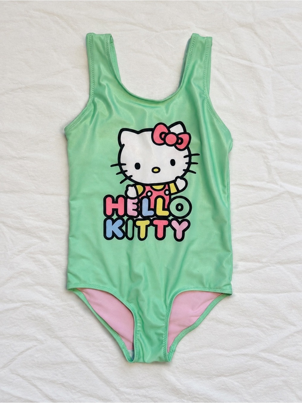 H&M HELLO KITTY Girls Mint Green Swimsuit Bathing Suit One Piece